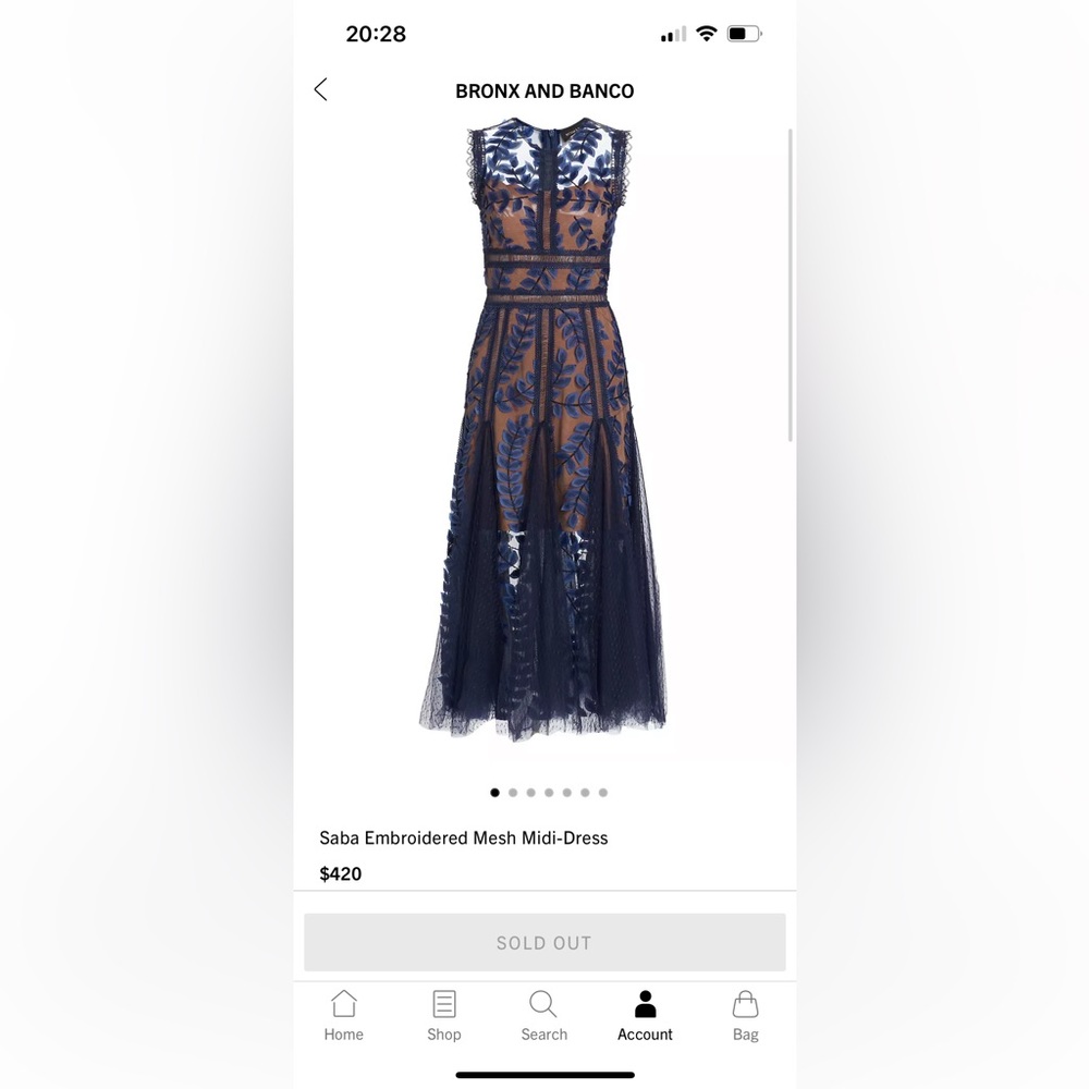 Stunning Bronx and Banco lace midi dress Size Small - sold out online!